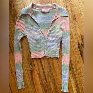 Urban Outfitters ribbed collared long sleeve